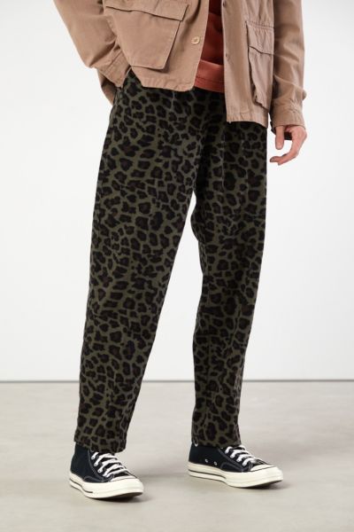 Urban Outfitters Uo Patterned Flannel Beach Pant In Dark Green Leopard