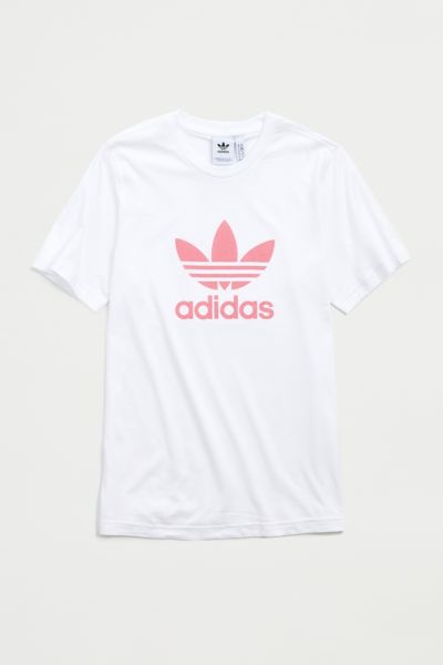 Adidas Originals Trefoil Logo Tee In Rose