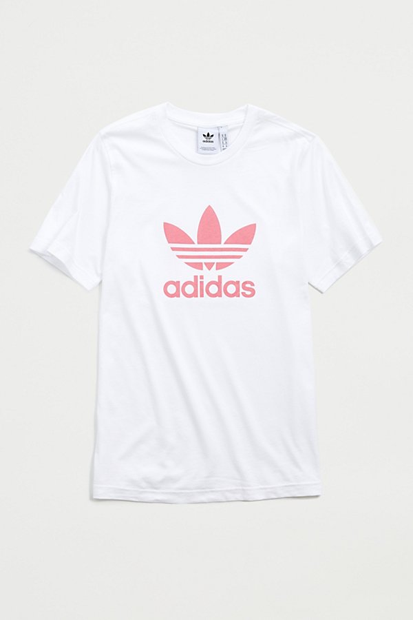 Adidas Originals Trefoil Logo Tee In Rose
