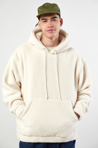 Urban Outfitters Uo Sherpa Hoodie In Ivory | ModeSens