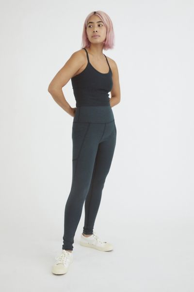 Beyond Yoga Out Of Pocket Spacedye Legging In Dark Green