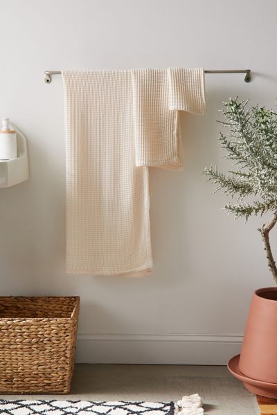 Ettitude Bamboo Lyocell Waffle Towel Set In Cream