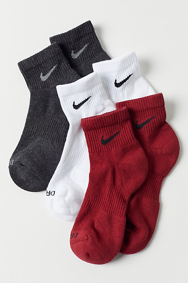 Nike Everyday Plus Cushioned Training Quarter Sock 3-pack In 