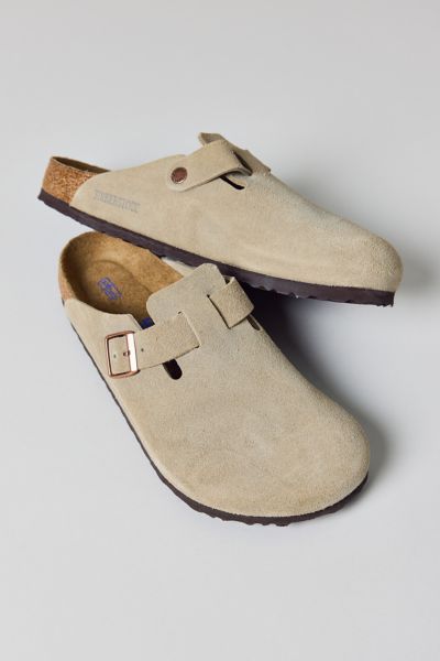 Birkenstock Men's Boston Soft Footbed Clog In Taupe, Men's At Urban Outfitters In Taupe