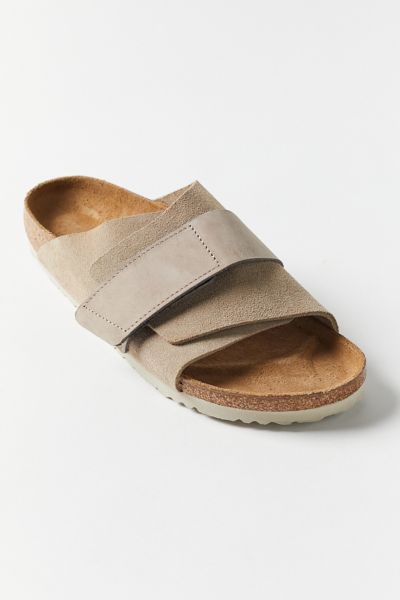 Birkenstock Women's Kyoto Nubuck Suede Leather Slide Sandals From Finish Line In Taupe