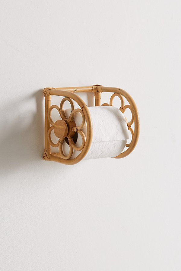 Urban Outfitters Daisy Rattan Toilet Paper Holder In Natural