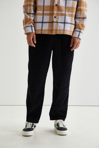 Urban Outfitters Uo Wide Wale Corduroy Beach Pant In Black