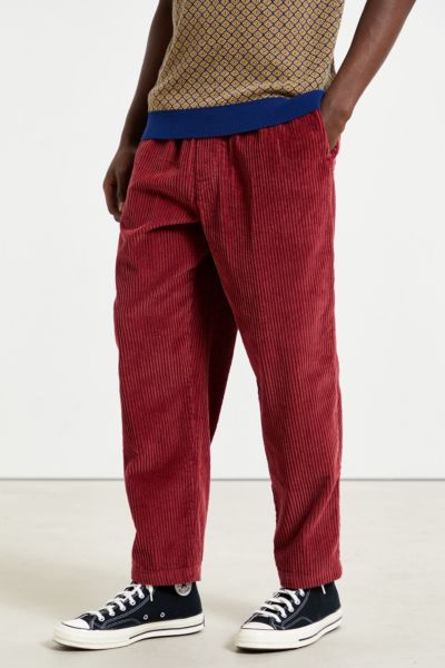 Urban Outfitters Uo Wide Wale Beach Pant In Berry