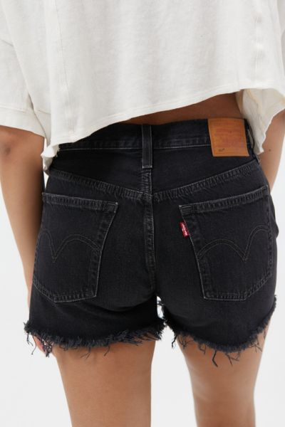 Levi's 501 Original Denim Cutoff Short - Wise Up In Washed Black