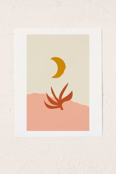 Grace Waxing Crescent Moon Art Print