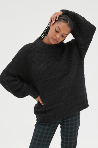 Urban Outfitters Uo Blythe Striped Pullover Sweater In Black