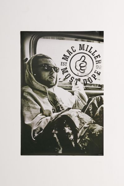 Urban Outfitters Mac Miller Most Dope Poster In Black + White