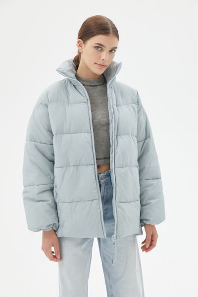 Urban Outfitters Uo Holly Puffer Coat In Grey