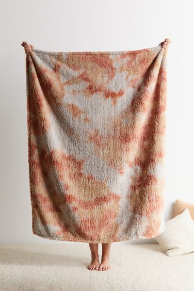 Urban Outfitters Tie dye Amped Fleece Throw Blanket In Honey ModeSens