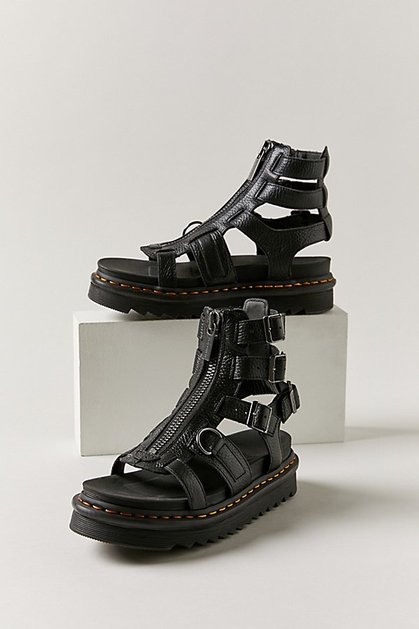 Dr. Martens Olson Black Leather Sandal | ModeSens
