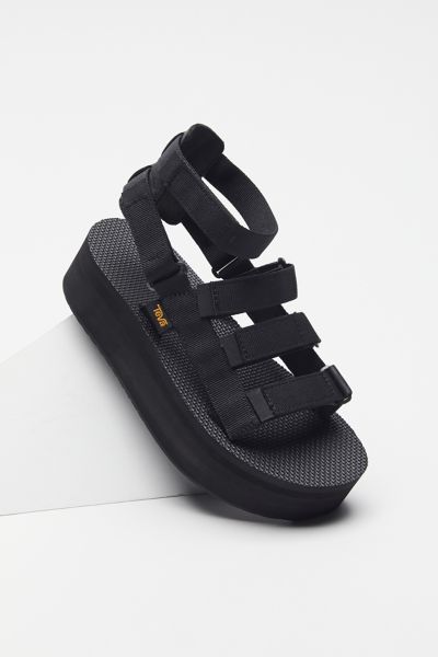 Teva Mevia Flatform Sandal In Black