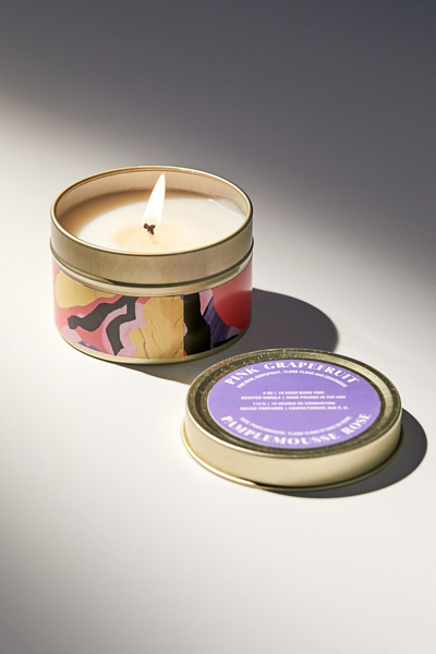 tobacco candle urban outfitters Urban Outfitters Gold Artist Print Tin 4 oz Candle In Tabac And Citron