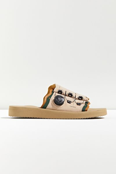 Suicoke Logo-print Layered Slides In Neutral