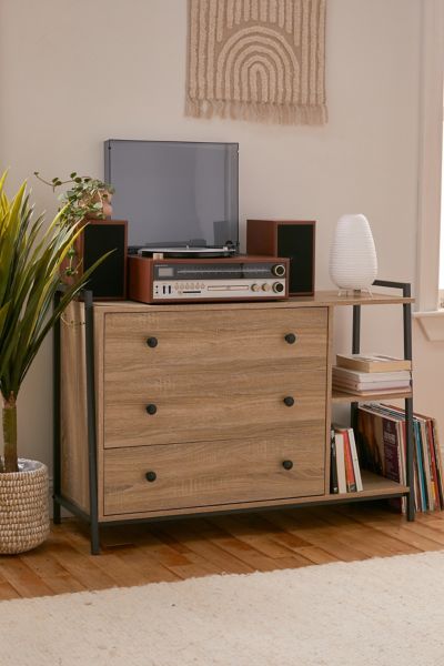 Urban Outfitters Kirby Shelf Accent 3-drawer Dresser In Natural At  In Natural