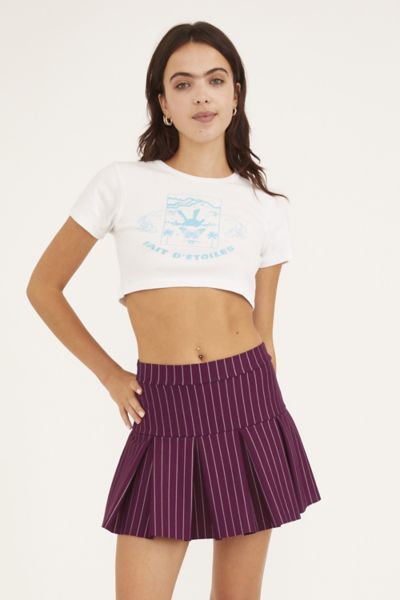 Urban Outfitters Uo Pleated Tennis Mini Skirt In Maroon
