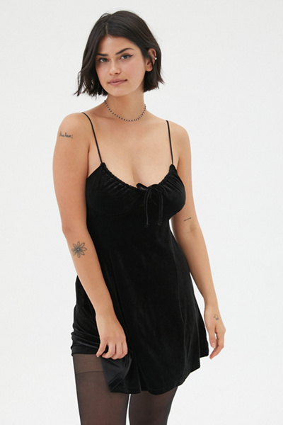 princess polly baby blue dress Urban Outfitters Uo June Bug Velvet Mini Dress In Blue