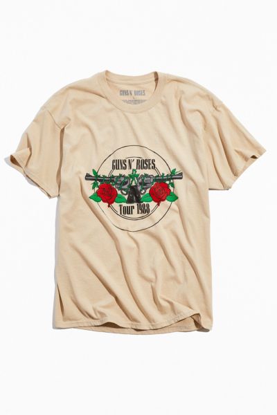 Urban Outfitters Guns N' Roses Welcome To The Jungle Tee In Tan