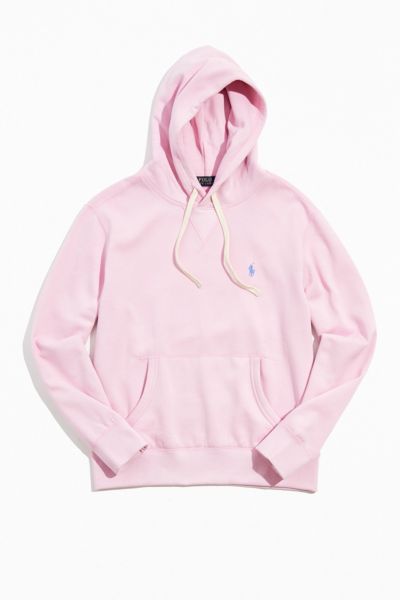 Polo Ralph Lauren Men's Polo Fleece Drawstring Hoodie In Pink