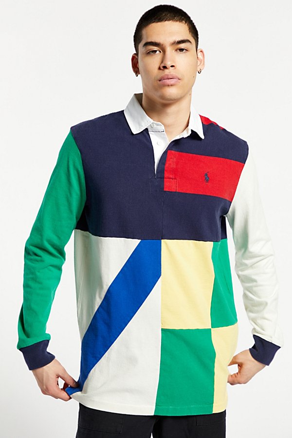 Polo Ralph Lauren Long Sleeve Rugby Shirt In Red