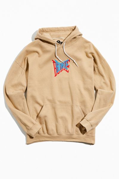 Urban Outfitters David Bowie Japanese Post Hoodie Sweatshirt In Taupe