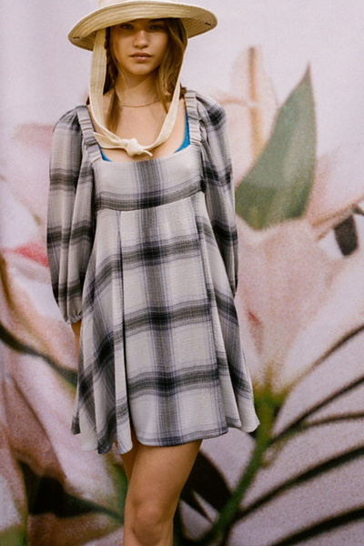 long sleeve mini dress boho Yellow Boho Floral V Neck Ruffled Empire Waist Long Sleeve Mini Dress