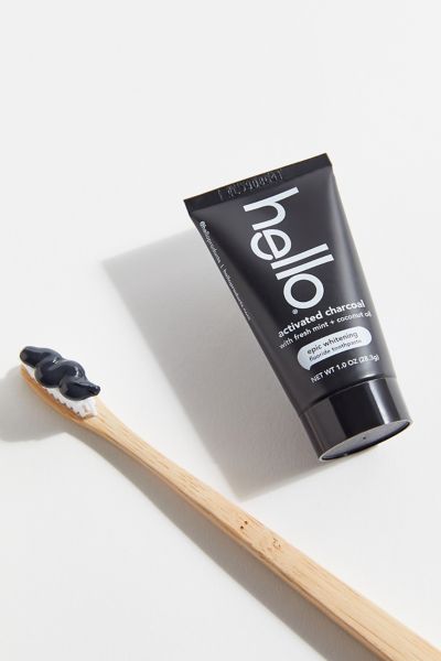 Hello Activated Charcoal Fluoride Toothpaste In Black