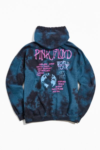 Urban Outfitters Pink Floyd World Tour Tie dye Hoodie Sweatshirt In Black ModeSens