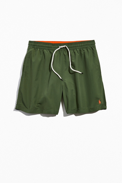 Polo Ralph Lauren Traveler Mid-length Swim Shorts In Green