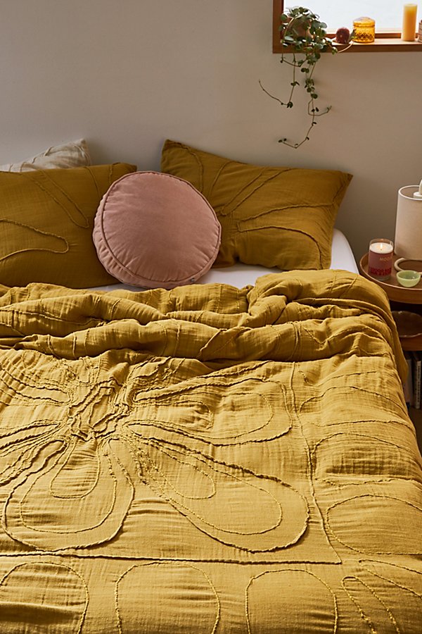 Urban Outfitters Tayla Boho Fl, Chartreuse Duvet Cover