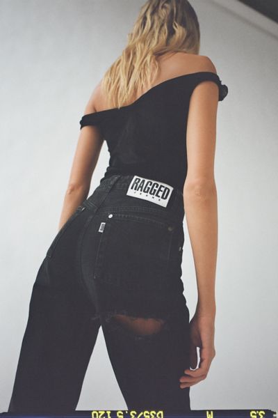 THE RAGGED PRIEST BUTT CUT MOM JEAN - CHARCOAL 59859439
