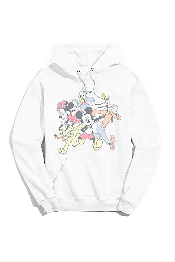 Urban Outfitters Disney Mickey & Friends Hoodie Sweatshirt In White