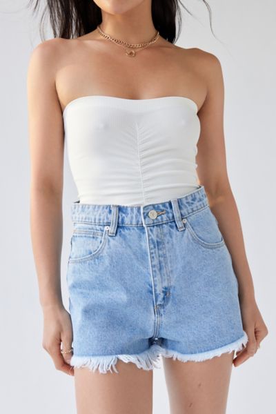 Abrand A High-waisted Relaxed Short - Esmeralda In Light Blue