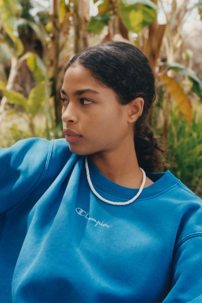 Champion Uo Exclusive Vintage dye Crew Neck Sweatshirt In Sapphire ModeSens