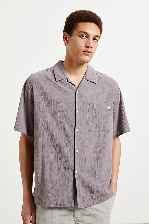 Standard Cloth Crinkle Textured Shirt In Grey