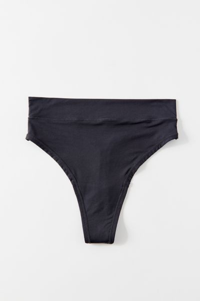 Out From Under Featherweight High-waisted Thong In Black | ModeSens