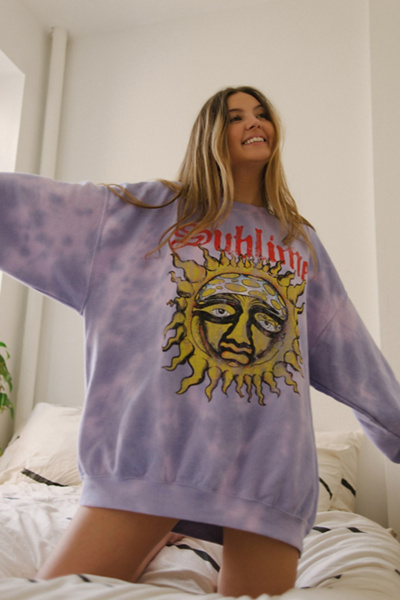 Urban Outfitters Sublime Tour Crew Neck Sweatshirt In Purple Multi