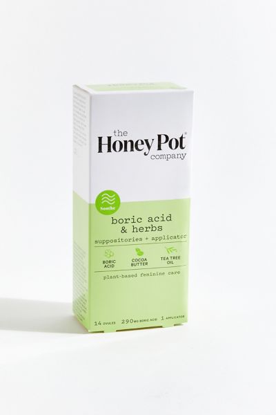 The Honey Pot Company Boric Acid + Herbs Suppositories 14pack In