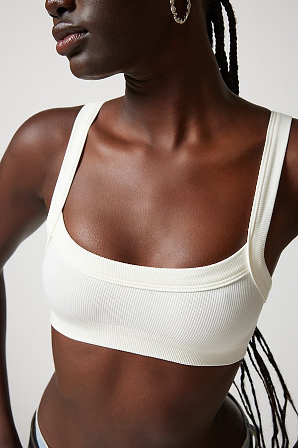 Out From Under Riptide Seamless Ribbed Bralette In White