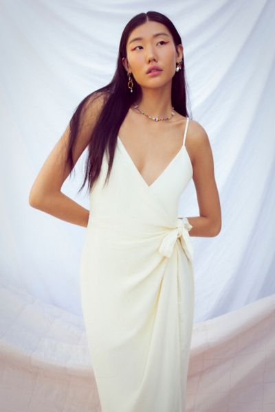 URBAN OUTFITTERS UO FLASHING LIGHTS MIDI WRAP DRESS 61564266