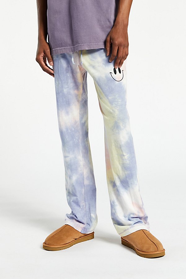 Urban Outfitters Tie-dye Happy Face Lounge Pant In Turquoise