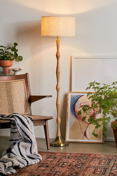 Urban Outfitters Milo Floor Lamp In Natural