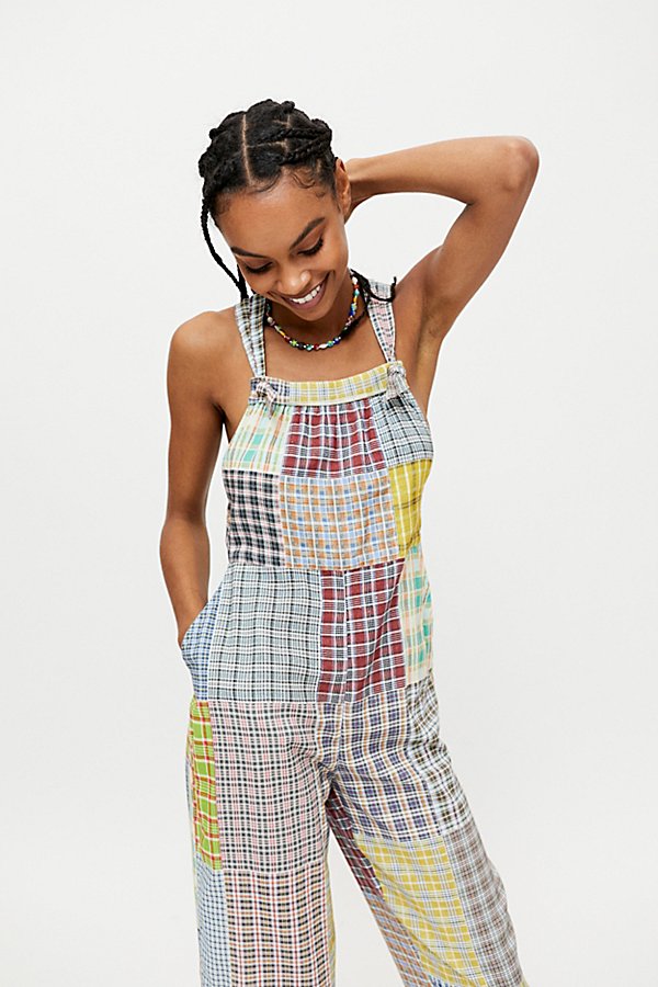 Urban Outfitters Uo Nikki Patchwork Overall In Multi