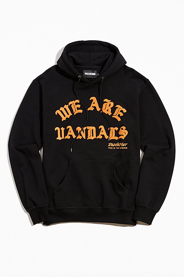 Pas De Mer We Are Vandals Hoodie Sweatshirt In Black