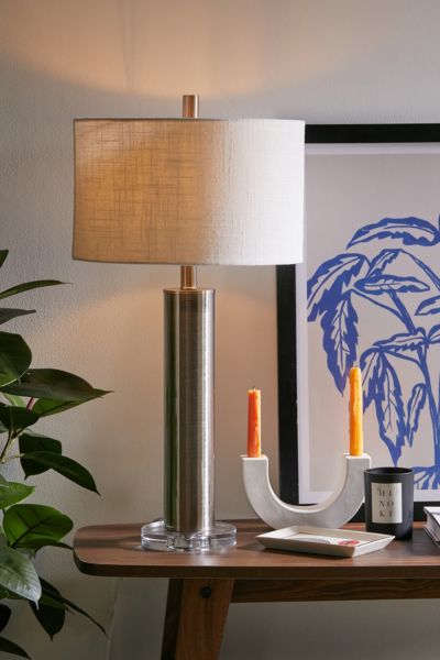 Urban Outfitters Fitz Chrome Table Lamp In Silver