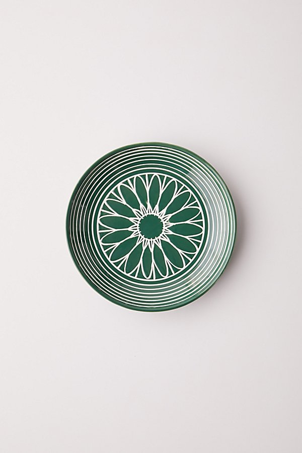 Urban Outfitters Soleil Bordered Serving Plate In Green